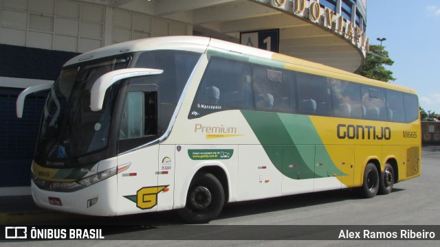 Empresa Gontijo de Transportes 18665 na cidade de Aparecida, São Paulo, Brasil, por Alex Ramos Ribeiro. ID da foto: 6578289.