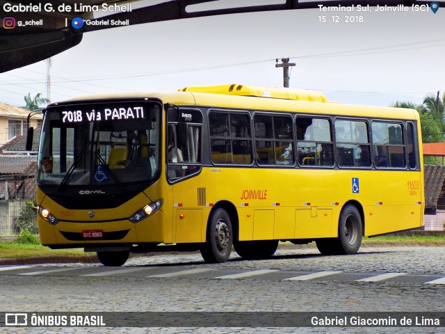 Gidion Transporte e Turismo 11603 na cidade de Joinville, Santa Catarina, Brasil, por Gabriel Giacomin de Lima. ID da foto: 6578568.