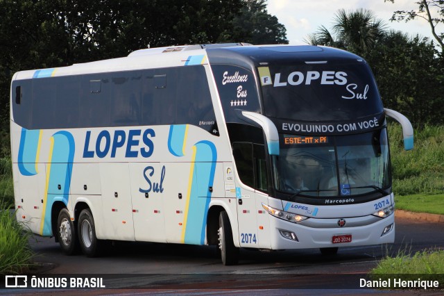 LopeSul Transportes - Lopes e Oliveira Transportes e Turismo - Lopes Sul 2074 na cidade de Rio Verde, Goiás, Brasil, por Daniel Henrique. Número da foto: #6579282.