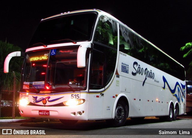 São João Turismo 515 na cidade de Vitória, Espírito Santo, Brasil, por Saimom  Lima. ID da foto: 6580577.