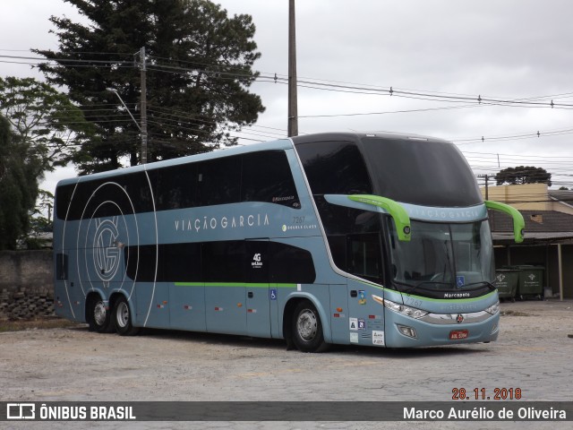 Viação Garcia 7267 na cidade de Curitiba, Paraná, Brasil, por Marco Aurélio de Oliveira. Número da foto: #6582421.
