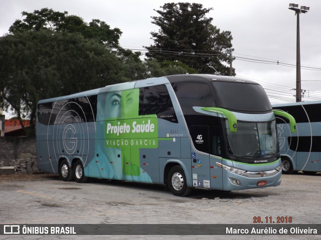 Viação Garcia 8441 na cidade de Curitiba, Paraná, Brasil, por Marco Aurélio de Oliveira. Número da foto: #6582548.