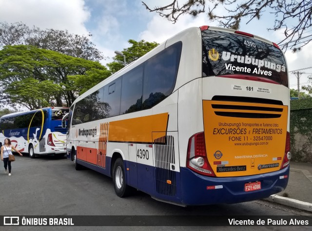 Auto Viação Urubupungá 4390 na cidade de Aparecida, São Paulo, Brasil, por Vicente de Paulo Alves. ID da foto: 6581536.