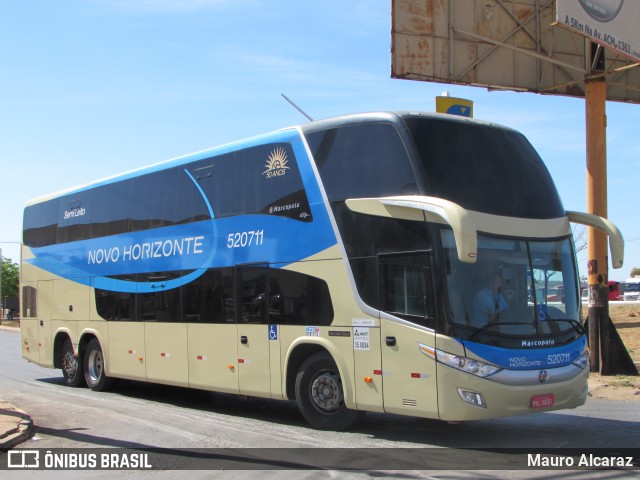 Viação Novo Horizonte 520711 na cidade de Barreiras, Bahia, Brasil, por Mauro Alcaraz. Número da foto: #6582004.