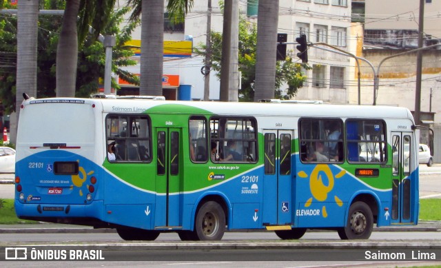 Nova Transporte 22101 na cidade de Vitória, Espírito Santo, Brasil, por Saimom  Lima. ID da foto: 6580619.