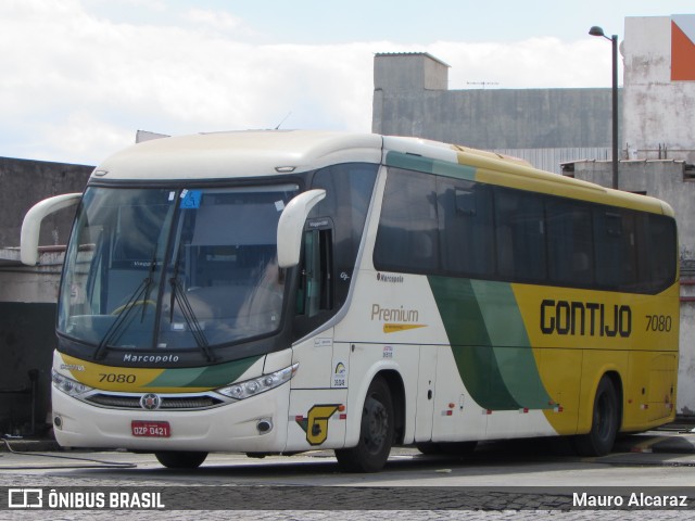 Empresa Gontijo de Transportes 7080 na cidade de Feira de Santana, Bahia, Brasil, por Mauro Alcaraz. ID da foto: 6585216.