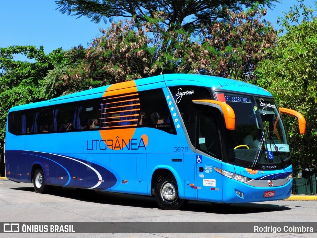 Litorânea Transportes Coletivos 5878 na cidade de São Paulo, São Paulo, Brasil, por Rodrigo Coimbra. ID da foto: 6585081.