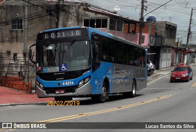 Transwolff Transportes e Turismo 6 6214 na cidade de São Paulo, São Paulo, Brasil, por Lucas Santos da Silva. Número da foto: #6583219.