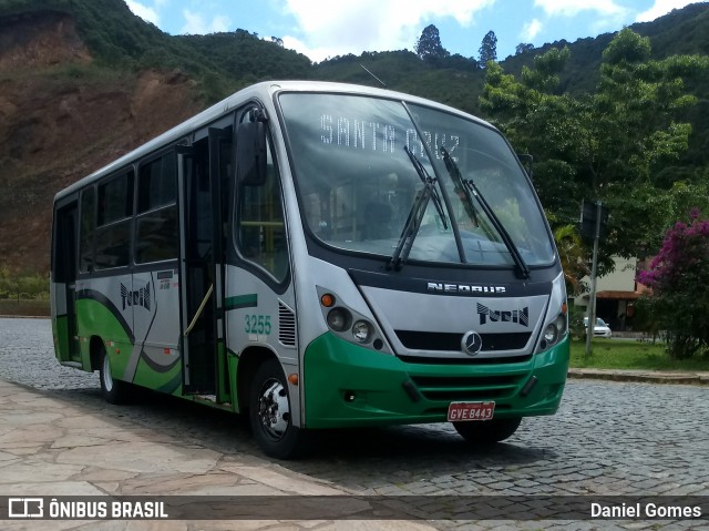 Turin Transportes 3255 na cidade de Ouro Preto, Minas Gerais, Brasil, por Daniel Gomes. ID da foto: 6583173.