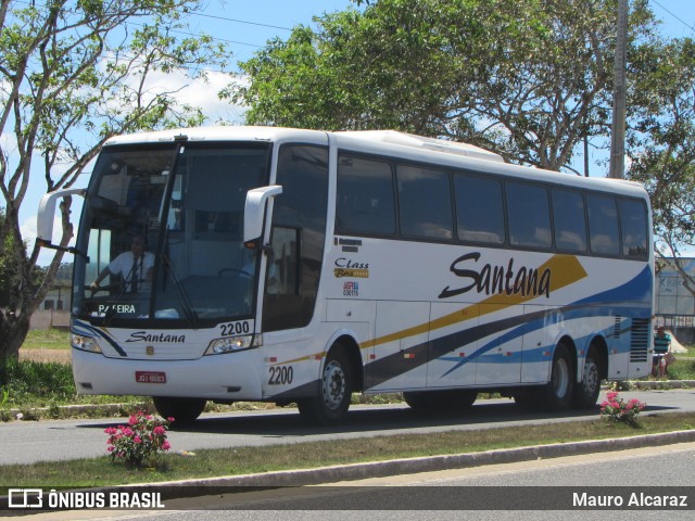 Empresas de Transportes Santana e São Paulo 2200 na cidade de Cruz das Almas, Bahia, Brasil, por Mauro Alcaraz. ID da foto: 6585065.