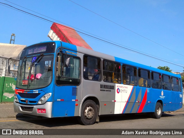 BR Mobilidade Baixada Santista 7318 na cidade de Santos, São Paulo, Brasil, por Adam Xavier Rodrigues Lima. Número da foto: #6543081.