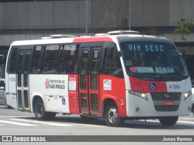 Pêssego Transportes 4 7293 na cidade de São Paulo, São Paulo, Brasil, por Jonas Ramos. ID da foto: 6587426.