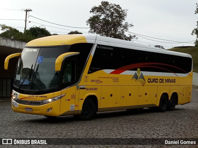 Ouro de Minas Transportes e Turismo 1305 na cidade de Ouro Preto, Minas Gerais, Brasil, por Daniel Gomes. Número da foto: #6585539.