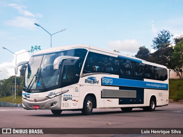 Auto Viação Bragança 18.035 na cidade de Varginha, Minas Gerais, Brasil, por Luis Henrique Silva. ID da foto: 6590230.