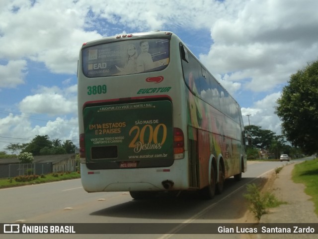 Eucatur - Empresa União Cascavel de Transportes e Turismo 3809 na cidade de Ji-Paraná, Rondônia, Brasil, por Gian Lucas  Santana Zardo. ID da foto: 6590060.