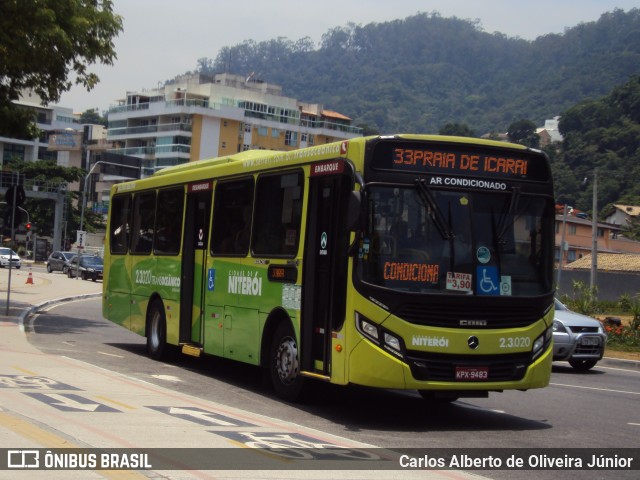 Expresso Miramar 2.3.020 na cidade de Niterói, Rio de Janeiro, Brasil, por Carlos Alberto de Oliveira Júnior. ID da foto: 6591835.