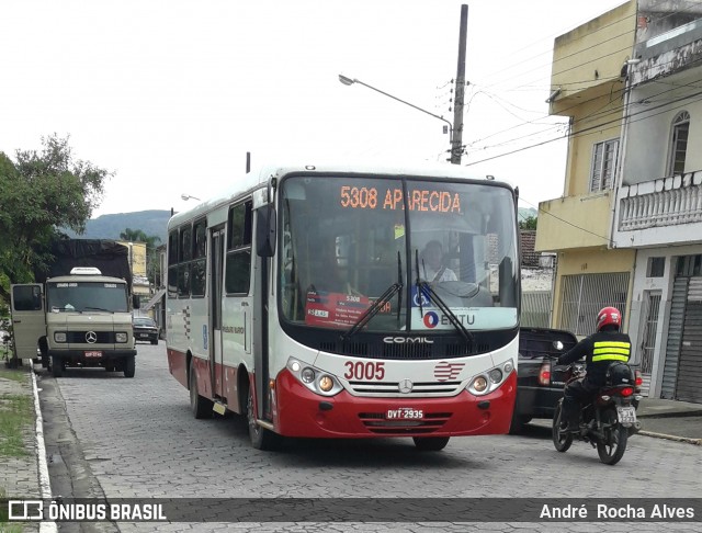 Empresa de Ônibus Pássaro Marron 3005 na cidade de Potim, São Paulo, Brasil, por André  Rocha Alves. ID da foto: 6591818.