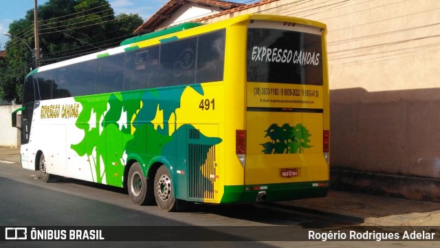 Expresso Canoas 491 na cidade de Montes Claros, Minas Gerais, Brasil, por Rogério Rodrigues Adelar. ID da foto: 6590354.