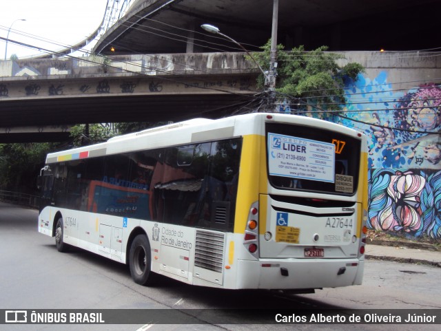 Transportes Vila Isabel A27644 na cidade de Rio de Janeiro, Rio de Janeiro, Brasil, por Carlos Alberto de Oliveira Júnior. Número da foto: #6591897.