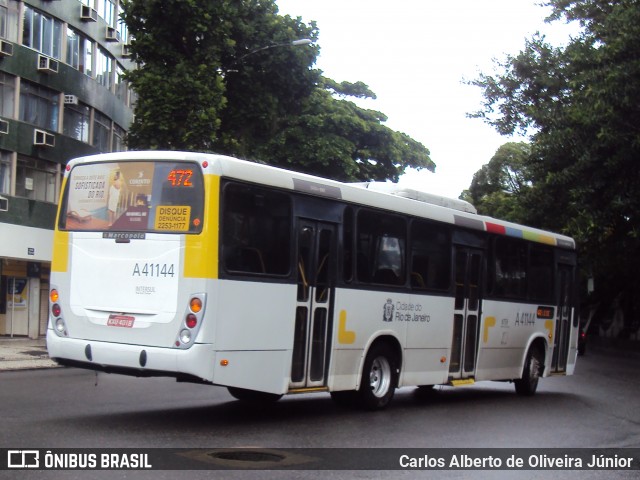 Real Auto Ônibus A41144 na cidade de Rio de Janeiro, Rio de Janeiro, Brasil, por Carlos Alberto de Oliveira Júnior. ID da foto: 6591797.