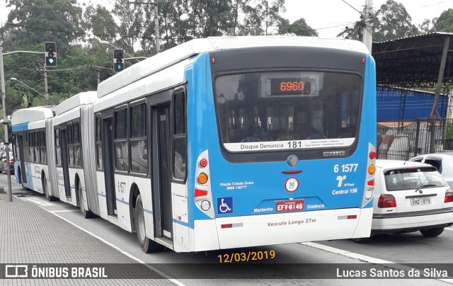 Viação Cidade Dutra 6 1577 na cidade de São Paulo, São Paulo, Brasil, por Lucas Santos da Silva. ID da foto: 6593795.