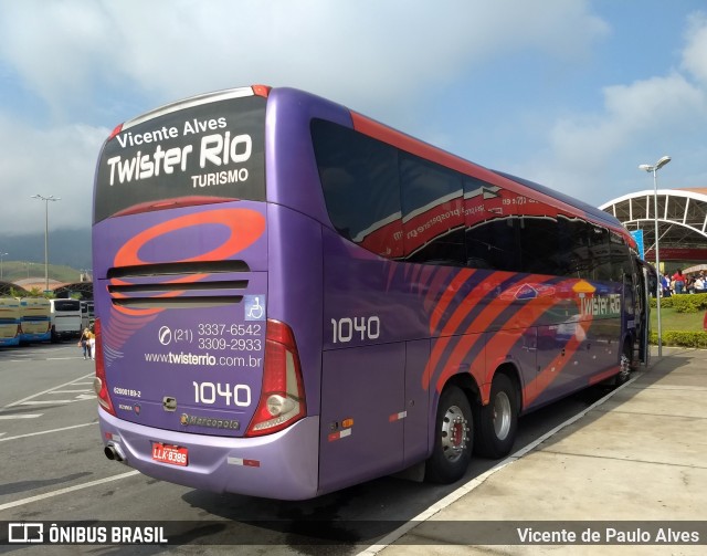 Twister Rio Transporte e Turismo 1040 na cidade de Aparecida, São Paulo, Brasil, por Vicente de Paulo Alves. Número da foto: #6592666.