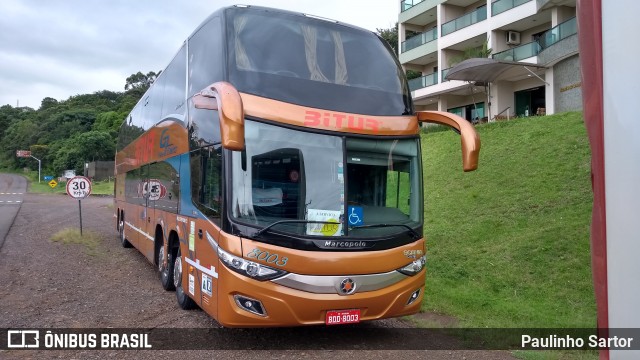 Bitur Transporte Coletivo e Turismo 8003 na cidade de Itá, Santa Catarina, Brasil, por Paulinho Sartor. ID da foto: 6592188.