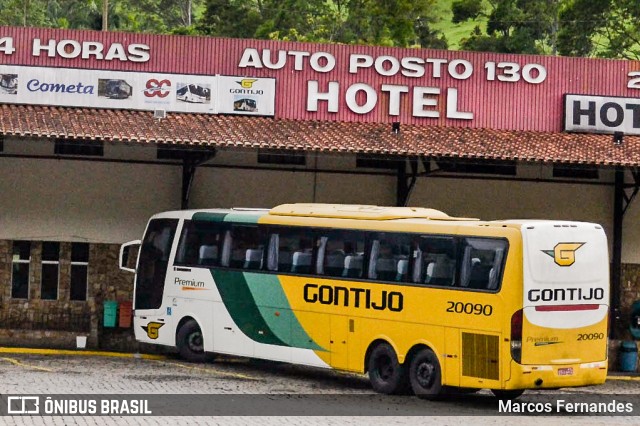 Empresa Gontijo de Transportes 20090 na cidade de Camanducaia, Minas Gerais, Brasil, por Marcos Fernandes. ID da foto: 6594289.