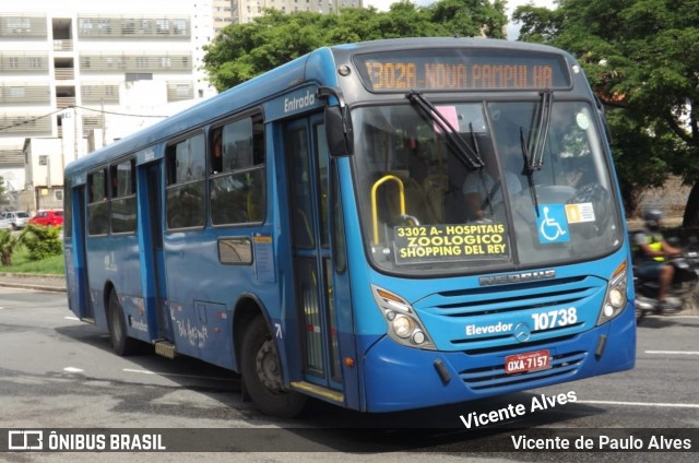 Pampulha Transportes > Plena Transportes 10738 na cidade de Belo Horizonte, Minas Gerais, Brasil, por Vicente de Paulo Alves. Número da foto: #6594237.