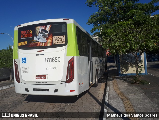 Viação Vila Real B11650 na cidade de Rio de Janeiro, Rio de Janeiro, Brasil, por Matheus dos Santos Soares. ID da foto: 6597788.