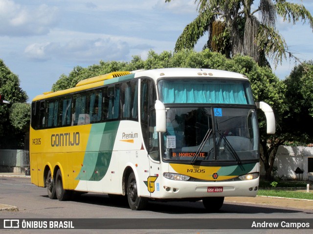 Empresa Gontijo de Transportes 14305 na cidade de Pirapora, Minas Gerais, Brasil, por Andrew Campos. ID da foto: 6597653.