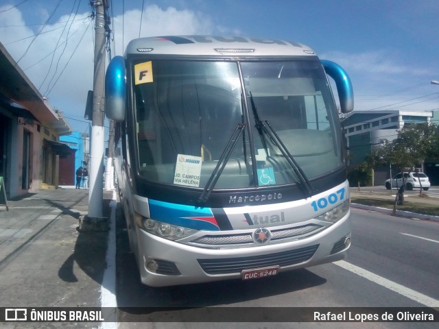 Viação Atual 1007 na cidade de São Paulo, São Paulo, Brasil, por Rafael Lopes de Oliveira. Número da foto: #6597227.