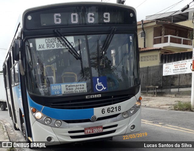 Transwolff Transportes e Turismo 6 6218 na cidade de São Paulo, São Paulo, Brasil, por Lucas Santos da Silva. ID da foto: 6596411.