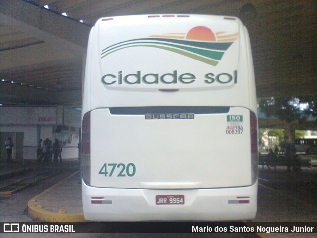 Viação Cidade Sol 4720 na cidade de Salvador, Bahia, Brasil, por Mario dos Santos Nogueira Junior. Número da foto: #6596776.
