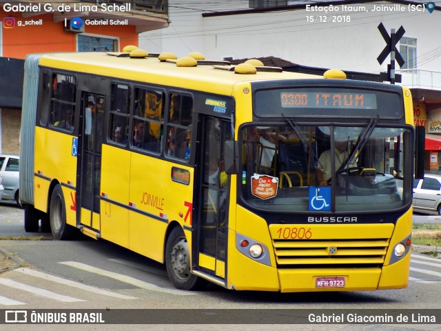 Gidion Transporte e Turismo 10806 na cidade de Joinville, Santa Catarina, Brasil, por Gabriel Giacomin de Lima. ID da foto: 6600392.