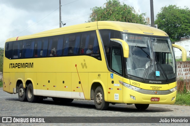 Viação Itapemirim 60073 na cidade de Palmares, Pernambuco, Brasil, por João Honório. Número da foto: #6600940.