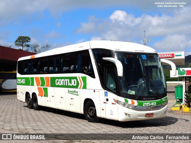 Empresa Gontijo de Transportes 21540 na cidade de João Monlevade, Minas Gerais, Brasil, por Antonio Carlos Fernandes. Número da foto: #6598949.