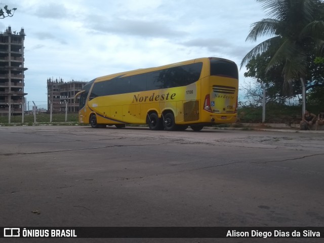 Viação Nordeste 1706 na cidade de Natal, Rio Grande do Norte, Brasil, por Alison Diego Dias da Silva. Número da foto: #6600890.