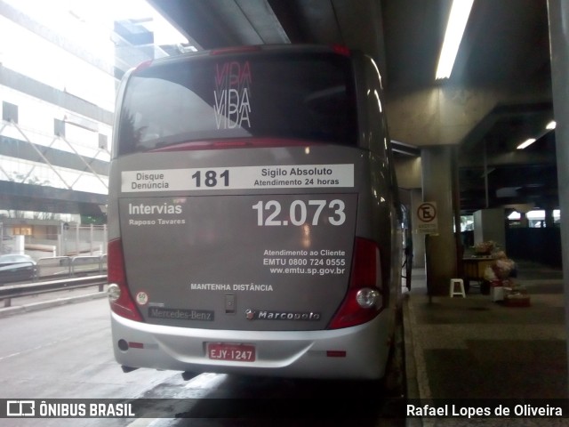 Auto Viação Bragança Metropolitana > Viação Raposo Tavares 12.073 na cidade de São Paulo, São Paulo, Brasil, por Rafael Lopes de Oliveira. Número da foto: #6601214.