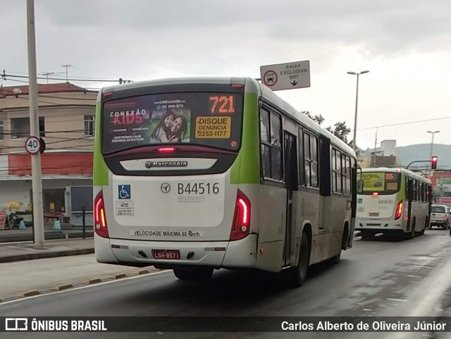 Auto Viação Três Amigos B44516 na cidade de Rio de Janeiro, Rio de Janeiro, Brasil, por Carlos Alberto de Oliveira Júnior. Número da foto: #6602862.
