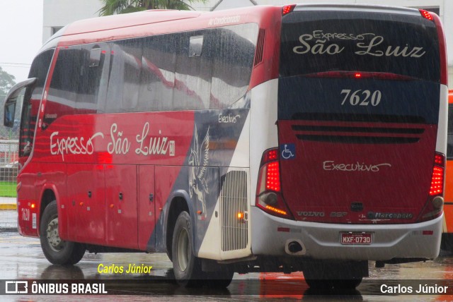 Expresso São Luiz 7620 na cidade de Goiânia, Goiás, Brasil, por Carlos Júnior. ID da foto: 6603076.