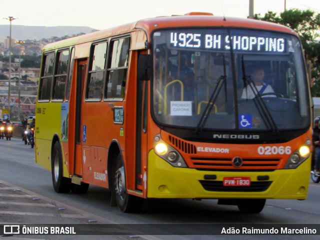 Vianel > Auto Viação Pioneira 02066 na cidade de Belo Horizonte, Minas Gerais, Brasil, por Adão Raimundo Marcelino. ID da foto: 6603361.