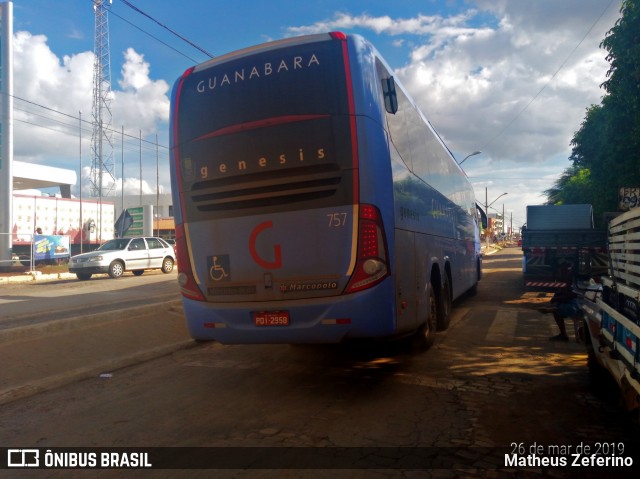 Expresso Guanabara 757 na cidade de Irecê, Bahia, Brasil, por Matheus Zeferino. ID da foto: 6603603.