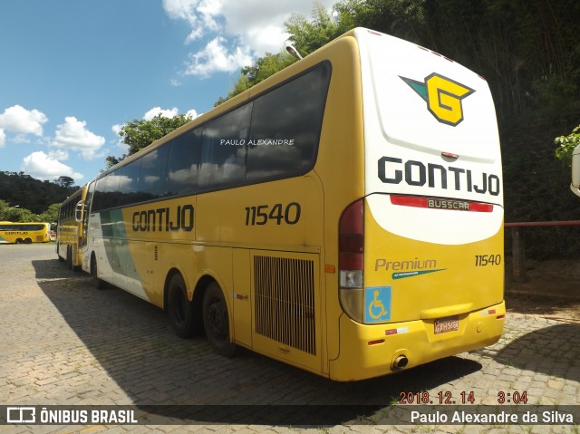 Empresa Gontijo de Transportes 11540 na cidade de Belo Horizonte, Minas Gerais, Brasil, por Paulo Alexandre da Silva. Número da foto: #6602974.