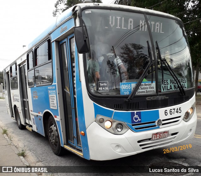 Transwolff Transportes e Turismo 6 6745 na cidade de São Paulo, São Paulo, Brasil, por Lucas Santos da Silva. Número da foto: #6603150.