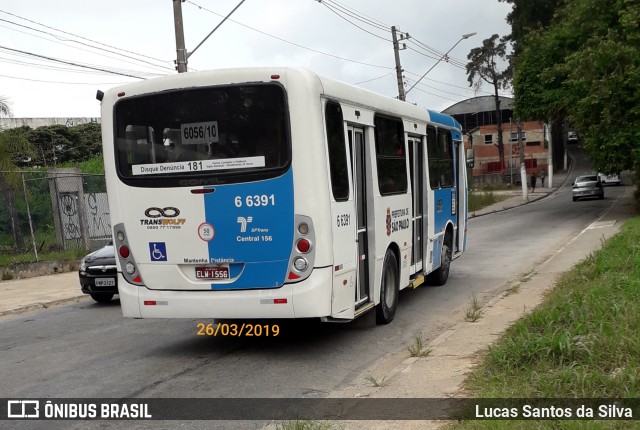 Transwolff Transportes e Turismo 6 6391 na cidade de São Paulo, São Paulo, Brasil, por Lucas Santos da Silva. ID da foto: 6603146.