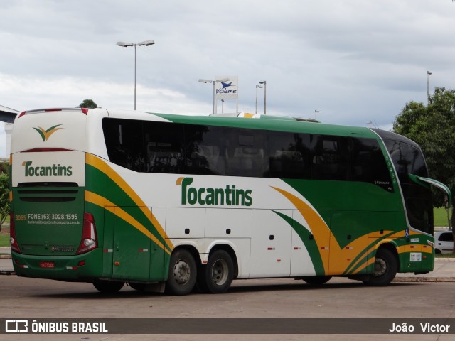 Tocantins Transportes e Turismo 3065 na cidade de Palmas, Tocantins, Brasil, por João Victor. ID da foto: 6603141.