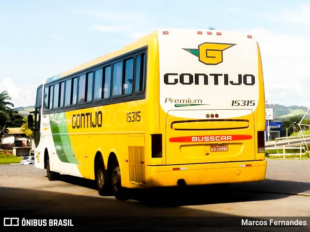 Empresa Gontijo de Transportes 15315 na cidade de Perdões, Minas Gerais, Brasil, por Marcos Fernandes. ID da foto: 6602210.