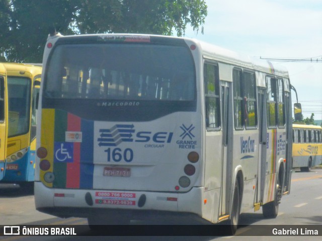 Expresso Vera Cruz 160 na cidade de Recife, Pernambuco, Brasil, por Gabriel Lima. Número da foto: #6604435.