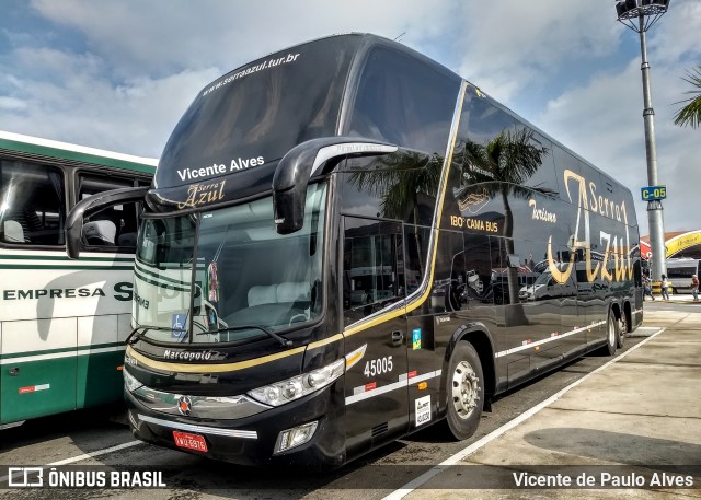 Serra Azul Turismo 45005 na cidade de Aparecida, São Paulo, Brasil, por Vicente de Paulo Alves. ID da foto: 6604010.